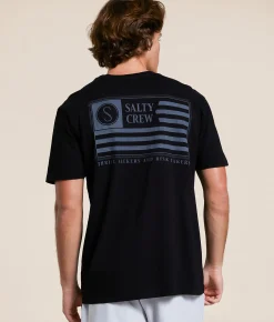 Tops|Graphic T-Shirts | Salty Crew Freedom Flag T-Shirt Black
