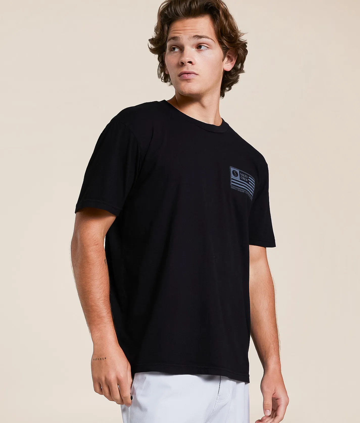 Tops|Graphic T-Shirts | Salty Crew Freedom Flag T-Shirt Black