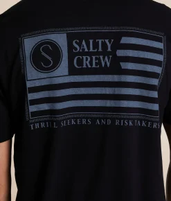 Tops|Graphic T-Shirts | Salty Crew Freedom Flag T-Shirt Black