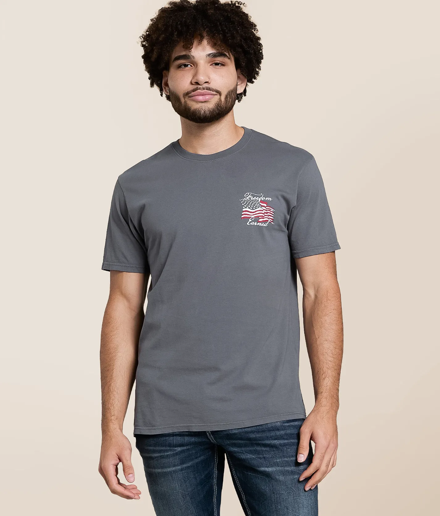 Tops|Graphic T-Shirts | Howitzer Freedom Flag T-Shirt Turbulence