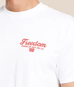 Tops|Graphic T-Shirts | The Brave Ones Freedom In The River T-Shirt White