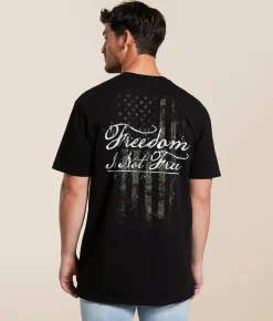 Tops|Graphic T-Shirts | Howitzer Freedom Stripes T-Shirt Black
