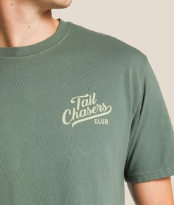Tops|Graphic T-Shirts | Tail Chasers Club Freedom To Hunt T-Shirt Mulled Basil