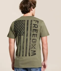 Tops|Graphic T-Shirts | Howitzer Freedom T-Shirt Tea Leaf