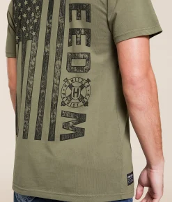 Tops|Graphic T-Shirts | Howitzer Freedom T-Shirt Tea Leaf