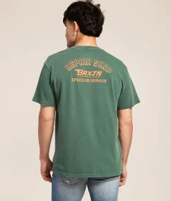 Brixton Free T-Shirt Primal Green Worn Wash