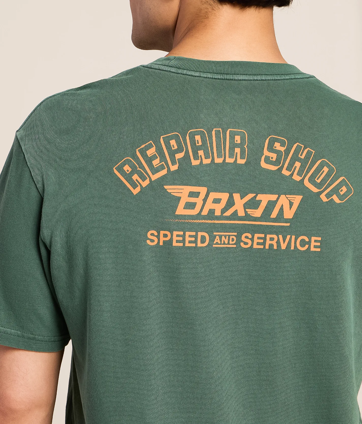 Brixton Free T-Shirt Primal Green Worn Wash