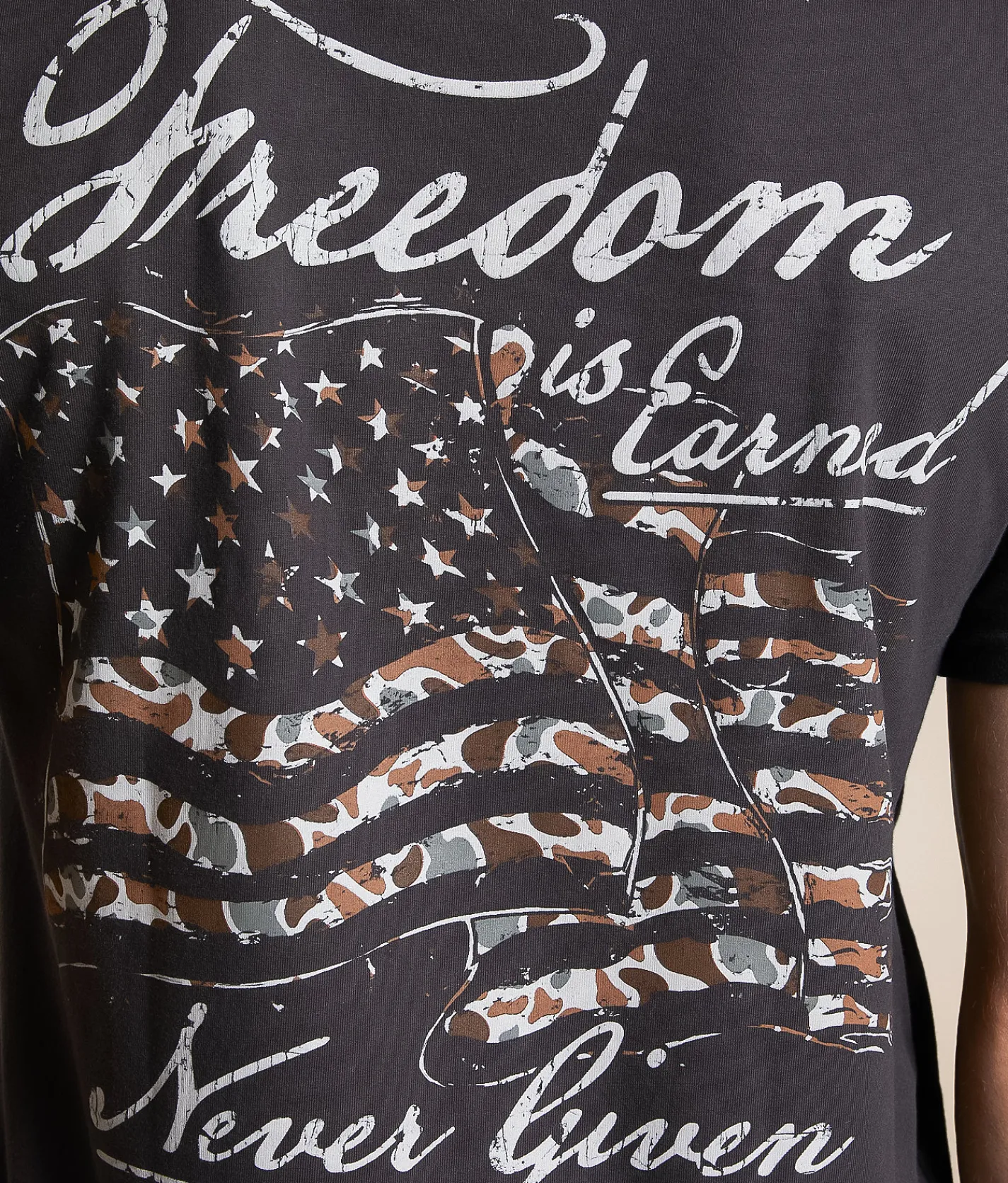 Tops|Graphic T-Shirts | Howitzer Free 76 T-Shirt Vintage Black