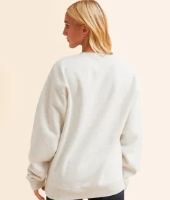 Tops | Desert Dreamer French Alps Ski Club Pullover Icey Heather Grey