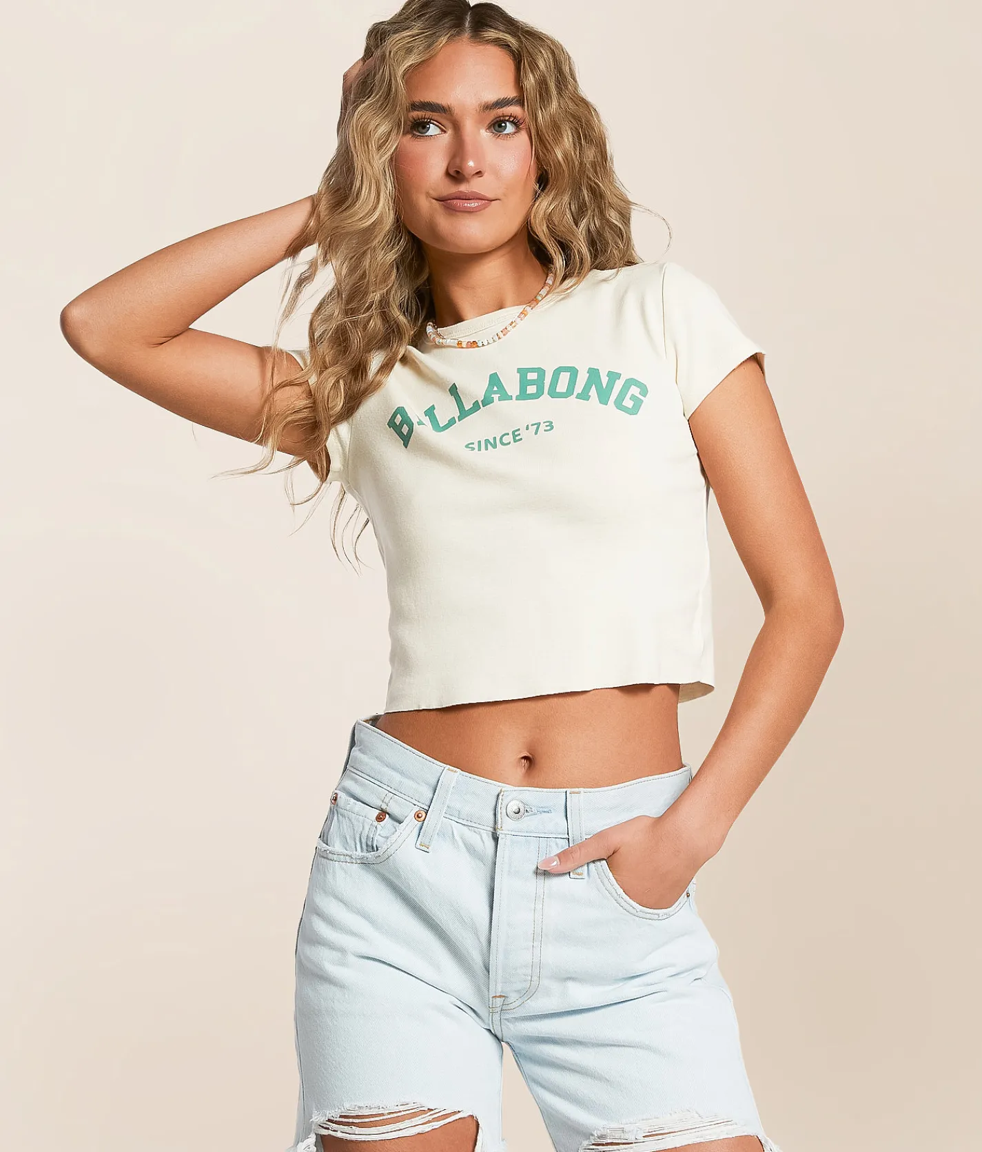 Tops | Billabong From Paradise Baby T-Shirt White Cap