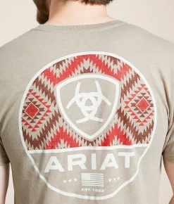 Graphic T-Shirts | Ariat Frontier Circle Serape T-Shirt Brindle Heather
