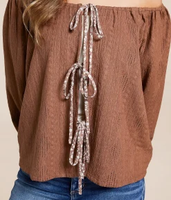 Daytrip Front Tie Two-Way Top Raw Hide Outlet