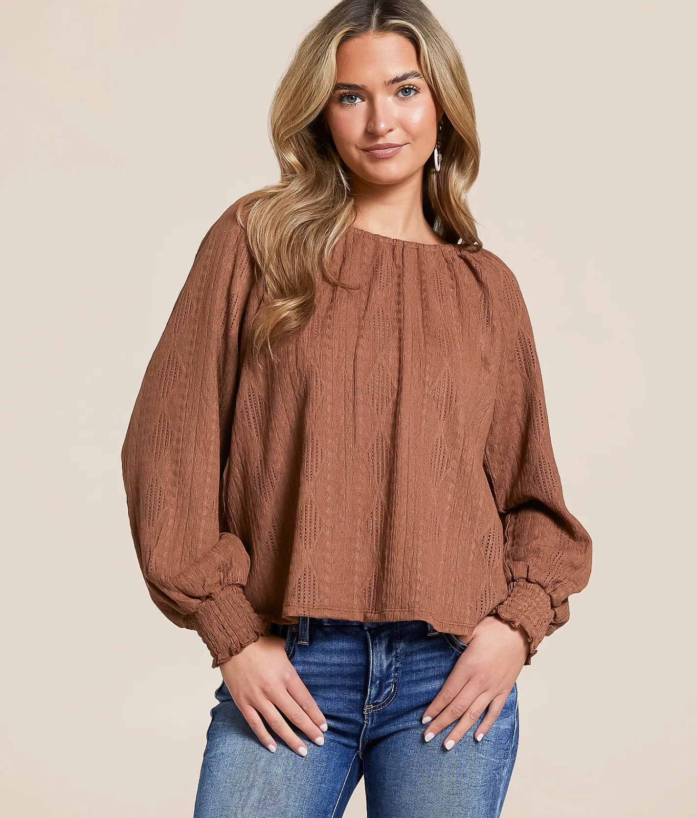 Daytrip Front Tie Two-Way Top Raw Hide Outlet