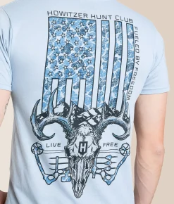 Howitzer Fueled T-Shirt Cali Blue Heather Hot