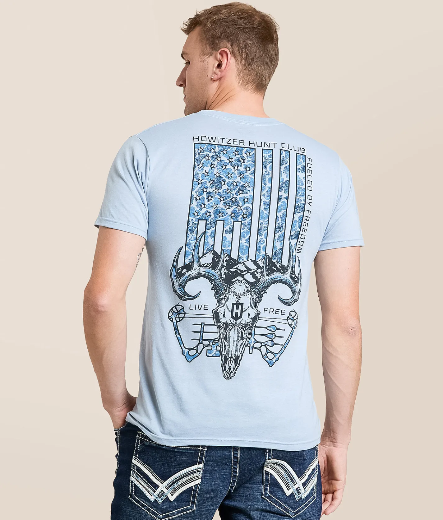 Howitzer Fueled T-Shirt Cali Blue Heather Hot