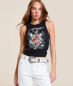 Tops | Ed Hardy Fun Dagger Tank Top Black