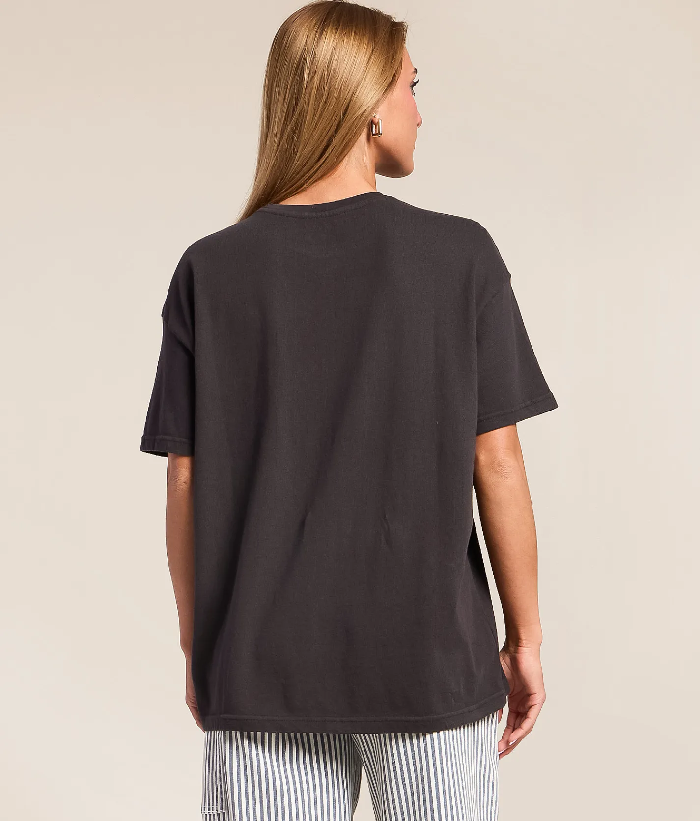 Tops | Hurley Fun In The Sun Oversized T-Shirt Off Black