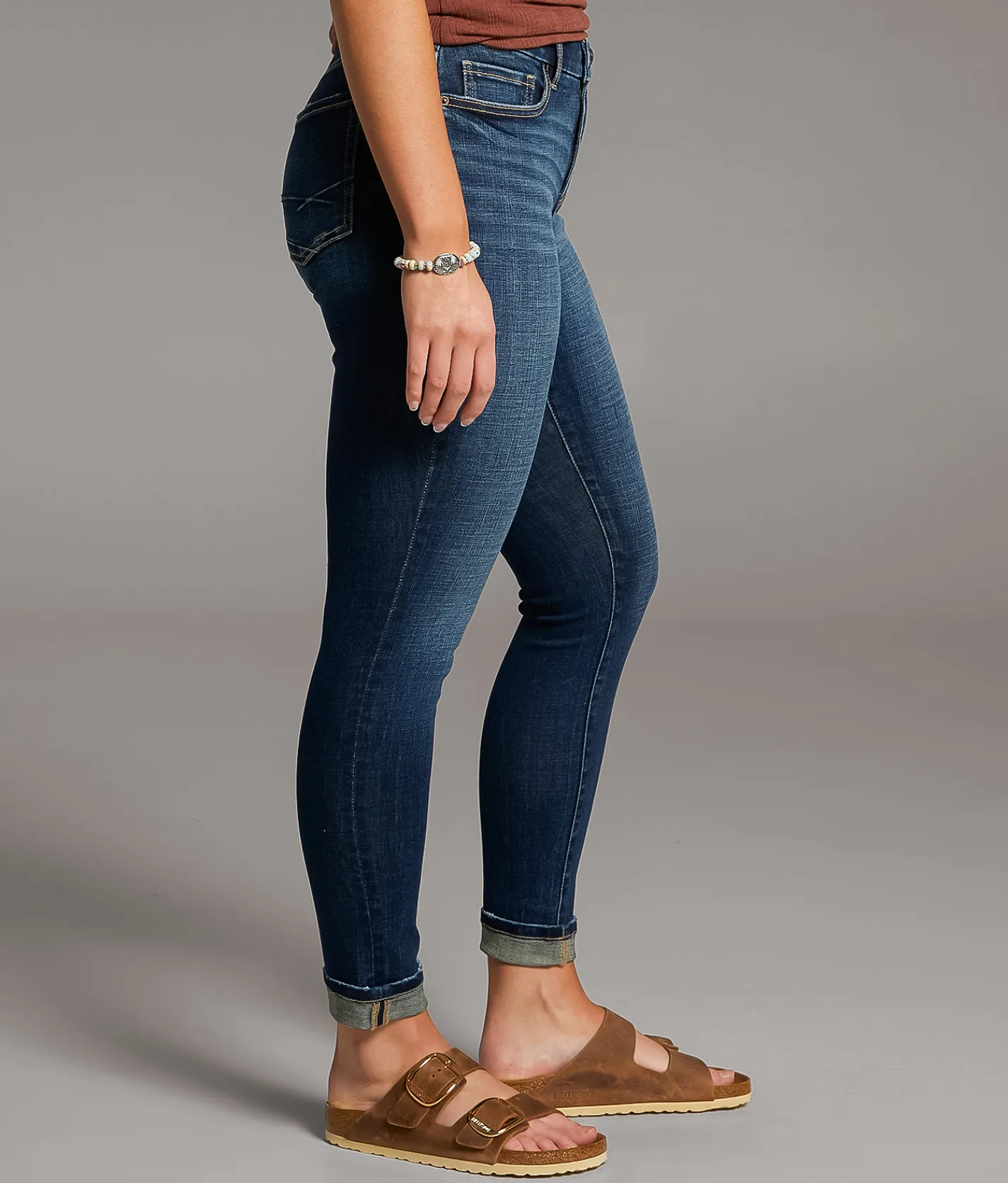 BKE Gabby Ankle Skinny Stretch Cuffed Jean Kimpton 2 Clearance