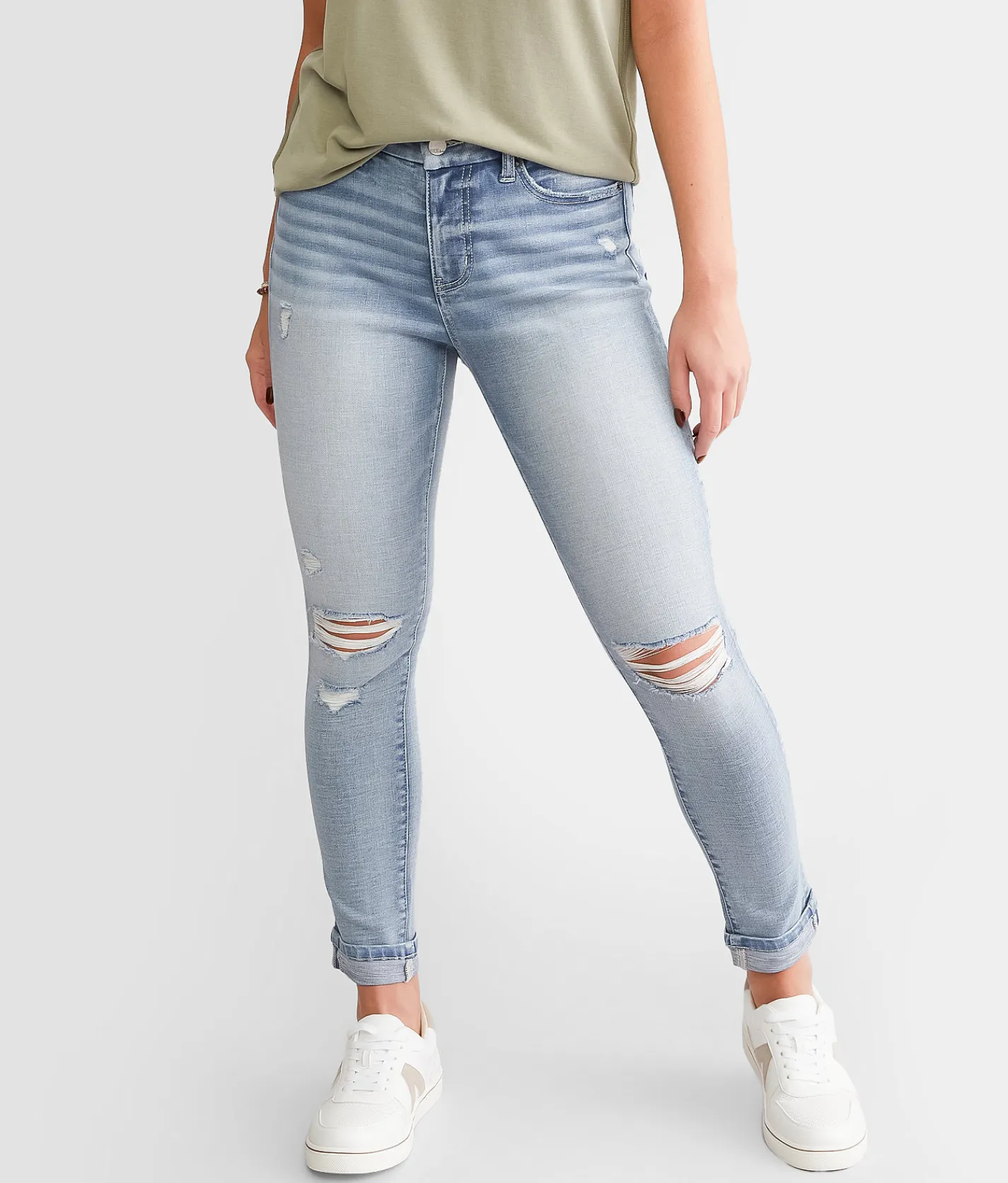 BKE Gabby Ankle Skinny Stretch Jean Elmore 3 Hot