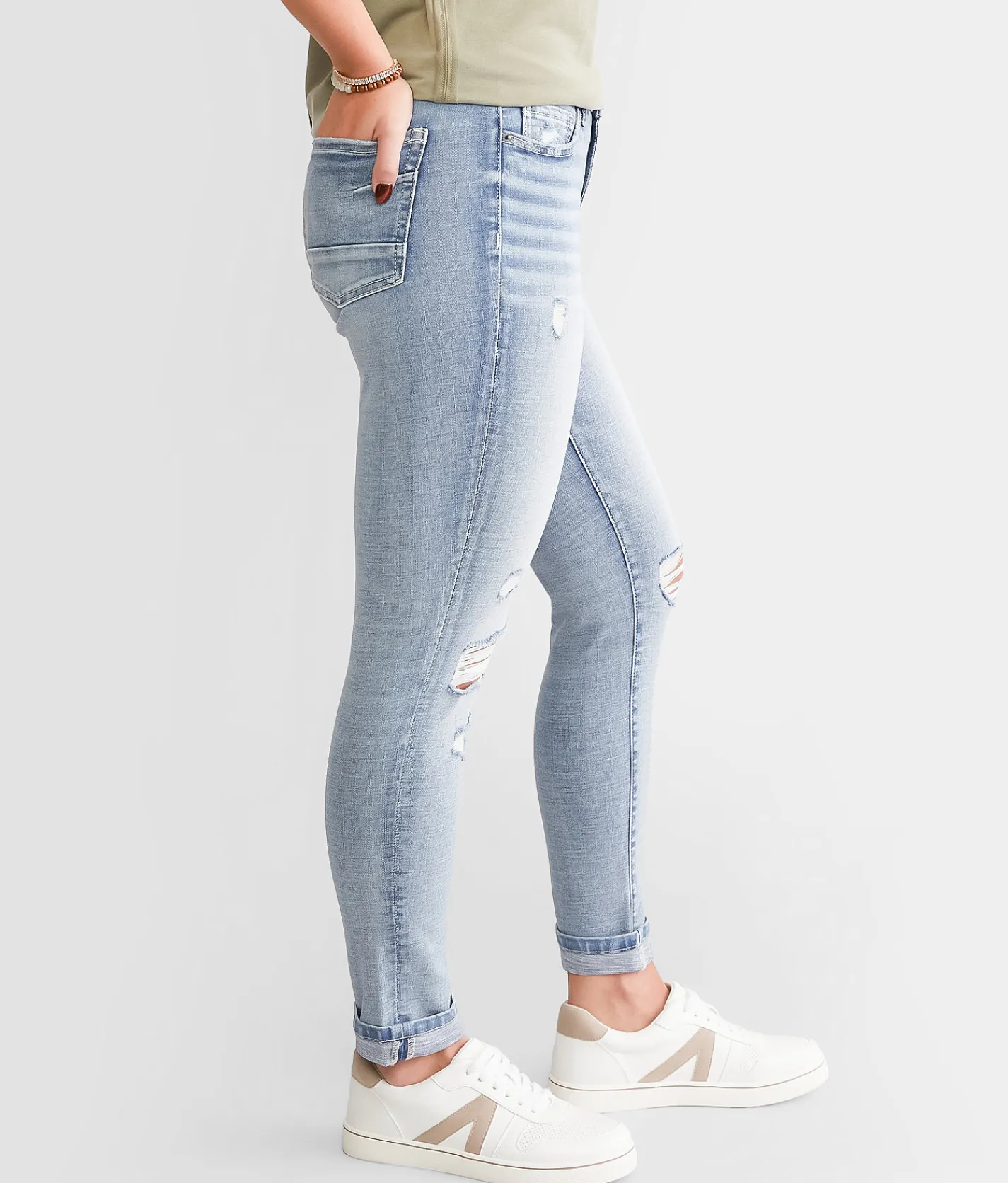 BKE Gabby Ankle Skinny Stretch Jean Elmore 3 Hot