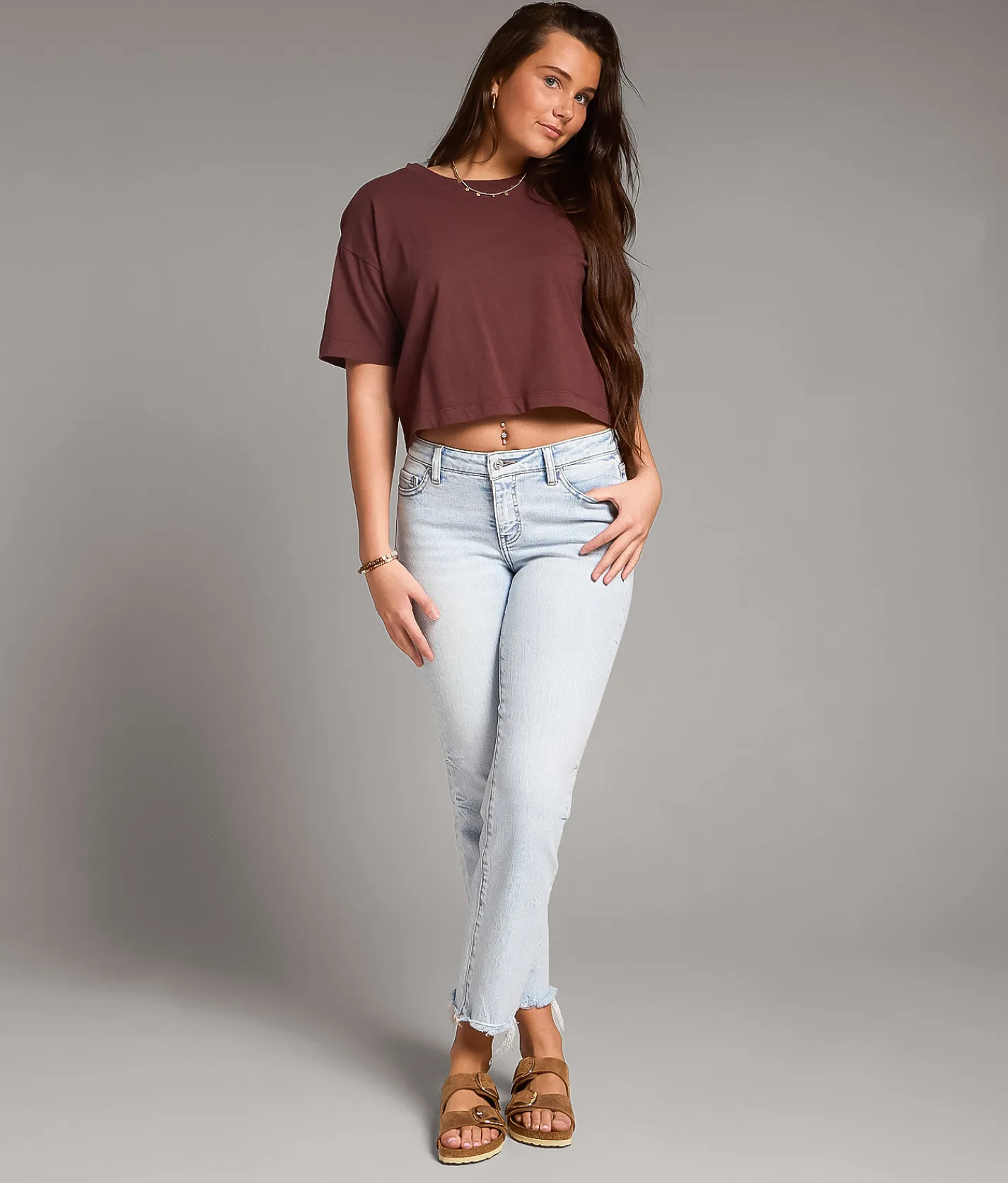 Jeans|Bke Jeans | BKE Gabby Cropped Straight Stretch Jean Kerker 11