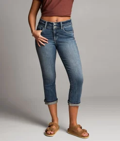 BKE Gabby Cuffed Stretch Capri Jean Cerney 3 Outlet