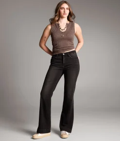 BKE Gabby High Rise Trouser Stretch Jean Washed Black Sale