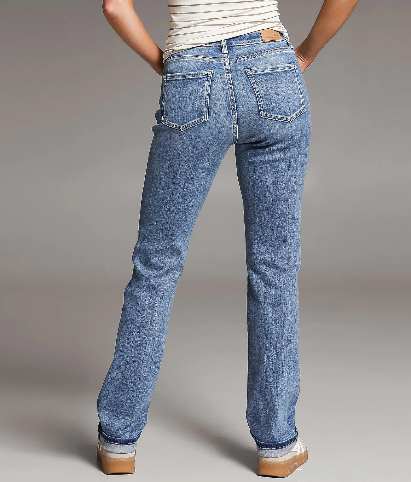 Jeans|Bottoms | BKE Gabby Straight Stretch Cuffed Jean Mowder 3