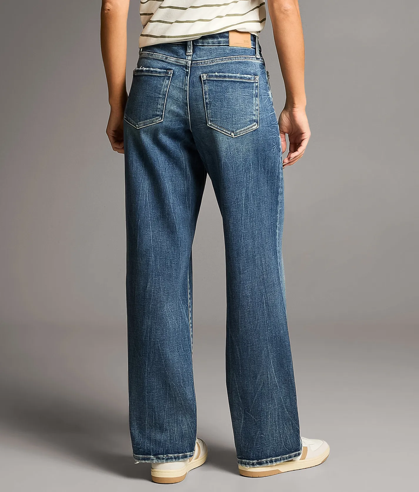 BKE Gabby Wide Leg Stretch Jean Larsen 4 Outlet