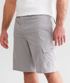 Bottoms|Shorts | BKE Gage Hybrid Athletic Cargo Stretch Walkshort Light Grey