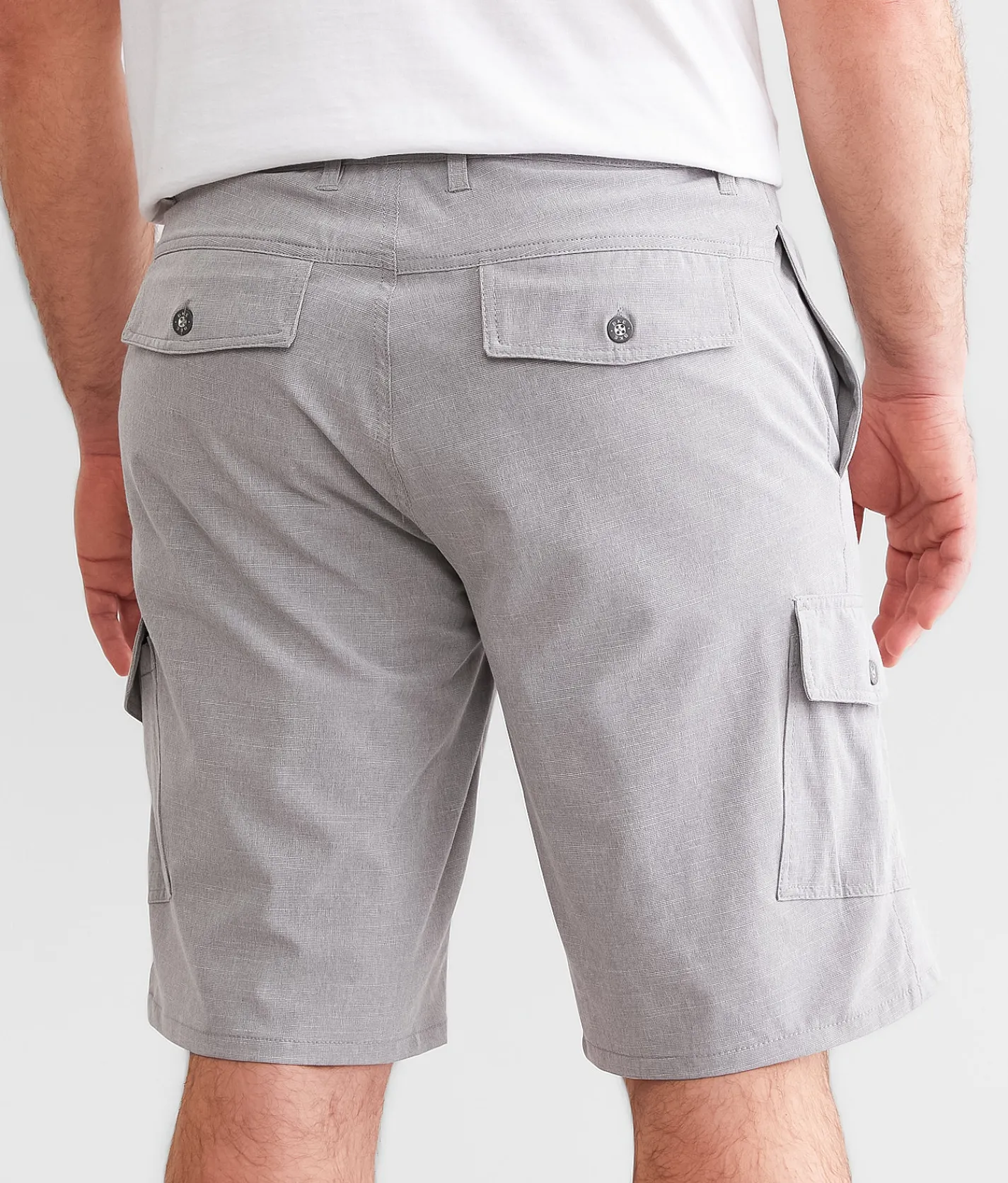 Bottoms|Shorts | BKE Gage Hybrid Athletic Cargo Stretch Walkshort Light Grey