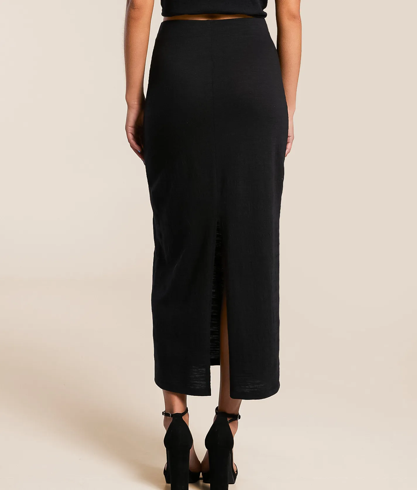 Bottoms | Z Supply Gail Textured Midi Skirt Black