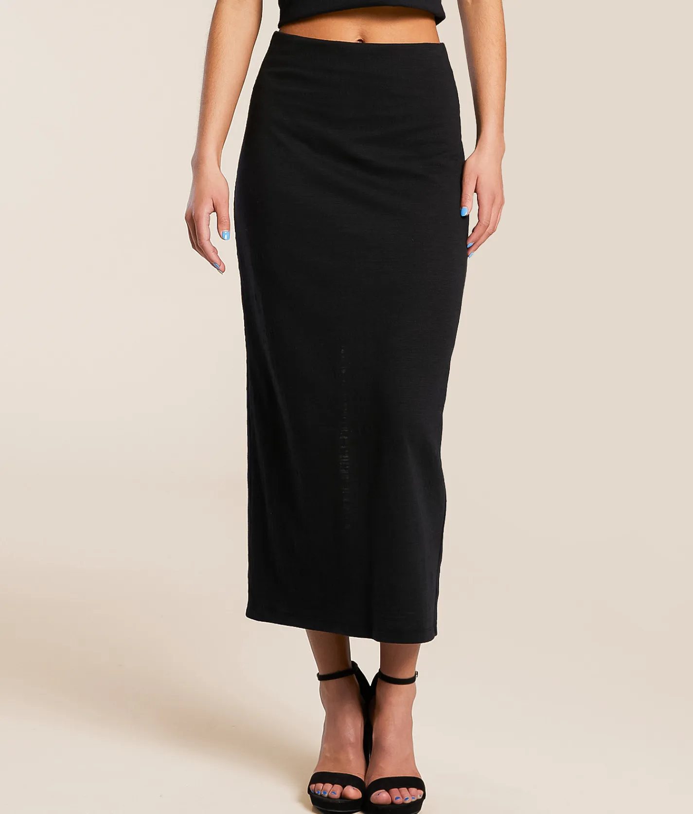 Bottoms | Z Supply Gail Textured Midi Skirt Black