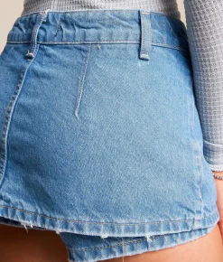 Bottoms | Free People Galivanting Skort Oasis Blue