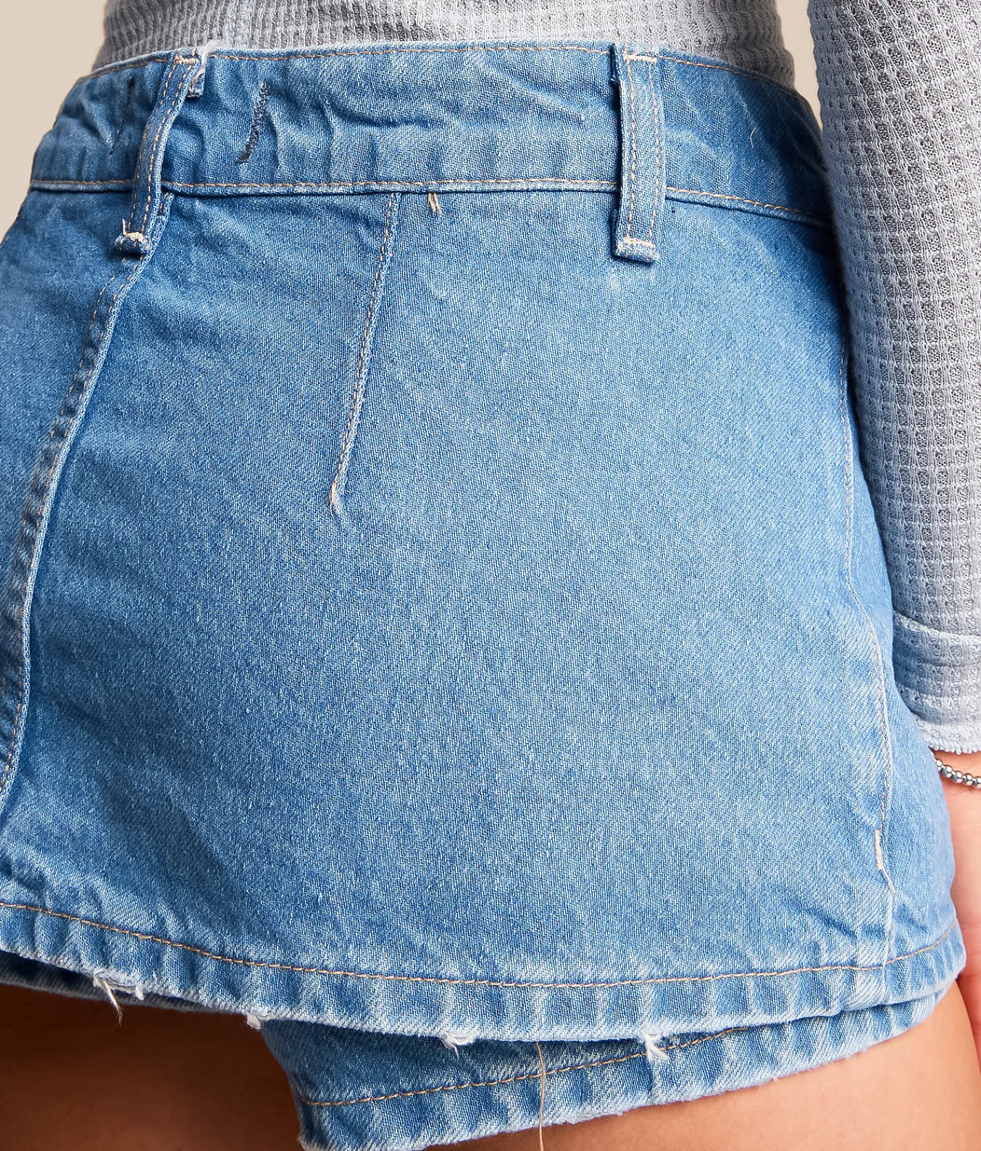 Bottoms | Free People Galivanting Skort Oasis Blue