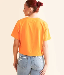Tops | LE LIS Game Day Cropped T-Shirt Orange