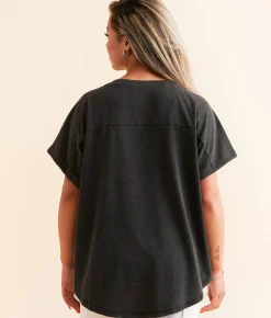 Tops | DH Apparel Game Day Oversized T-Shirt Black