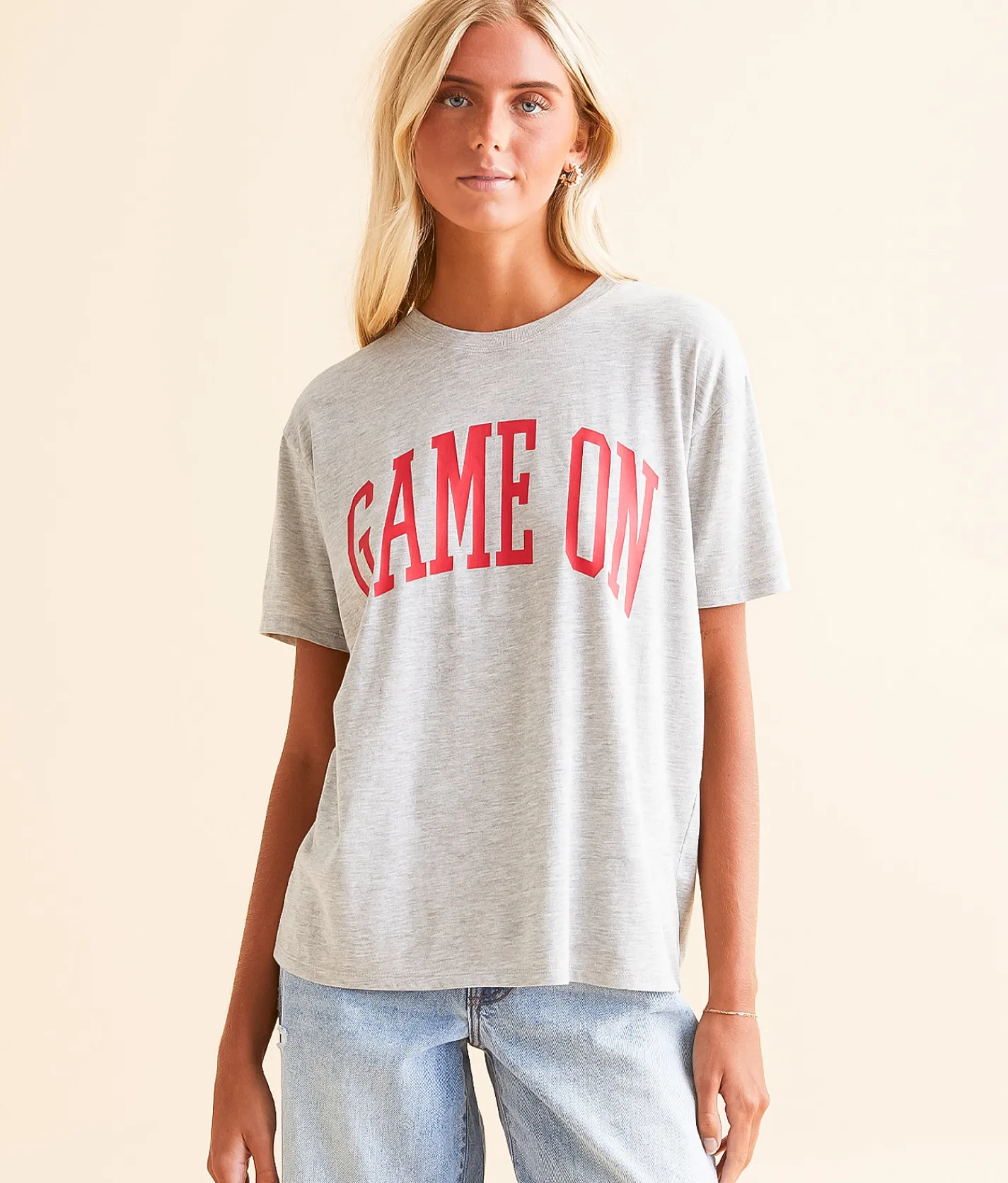 Tops | White Crow Game On T-Shirt Classic Heather Grey