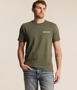 Tops|Graphic T-Shirts | Ariat Gang Of Four T-Shirt Surplus Green