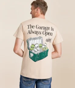 Tops|Graphic T-Shirts | American Needle Garage Beer Cooler T-Shirt Sand