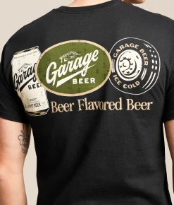 Tops|Graphic T-Shirts | American Needle Garage Beer Patches T-Shirt Black