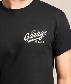 Tops|Graphic T-Shirts | American Needle Garage Beer Patches T-Shirt Black
