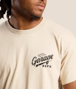 American Needle Garage Beer Pool Bear T-Shirt Sand