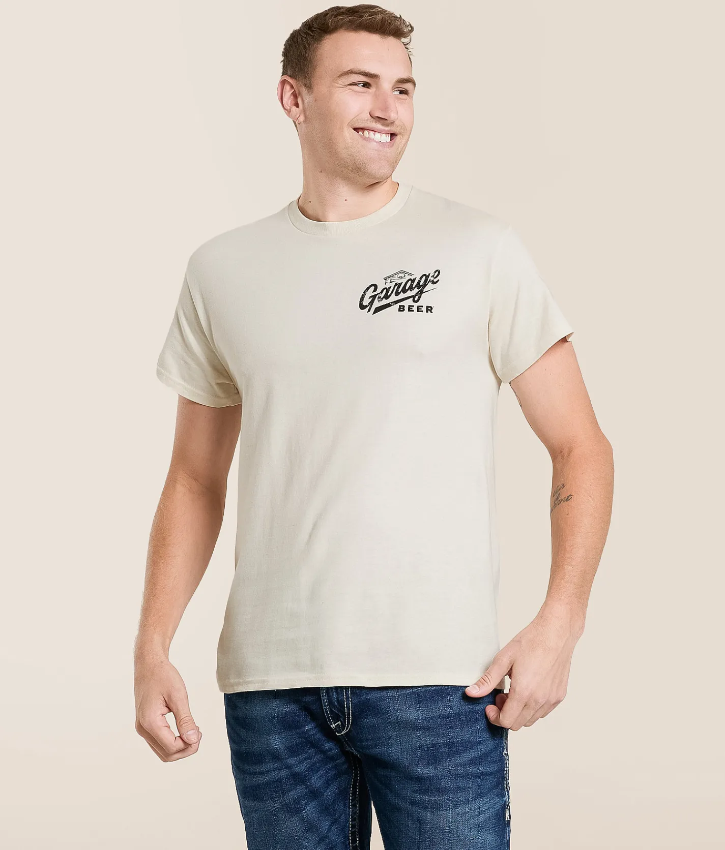 American Needle Garage Beer Sasquatch T-Shirt Natural