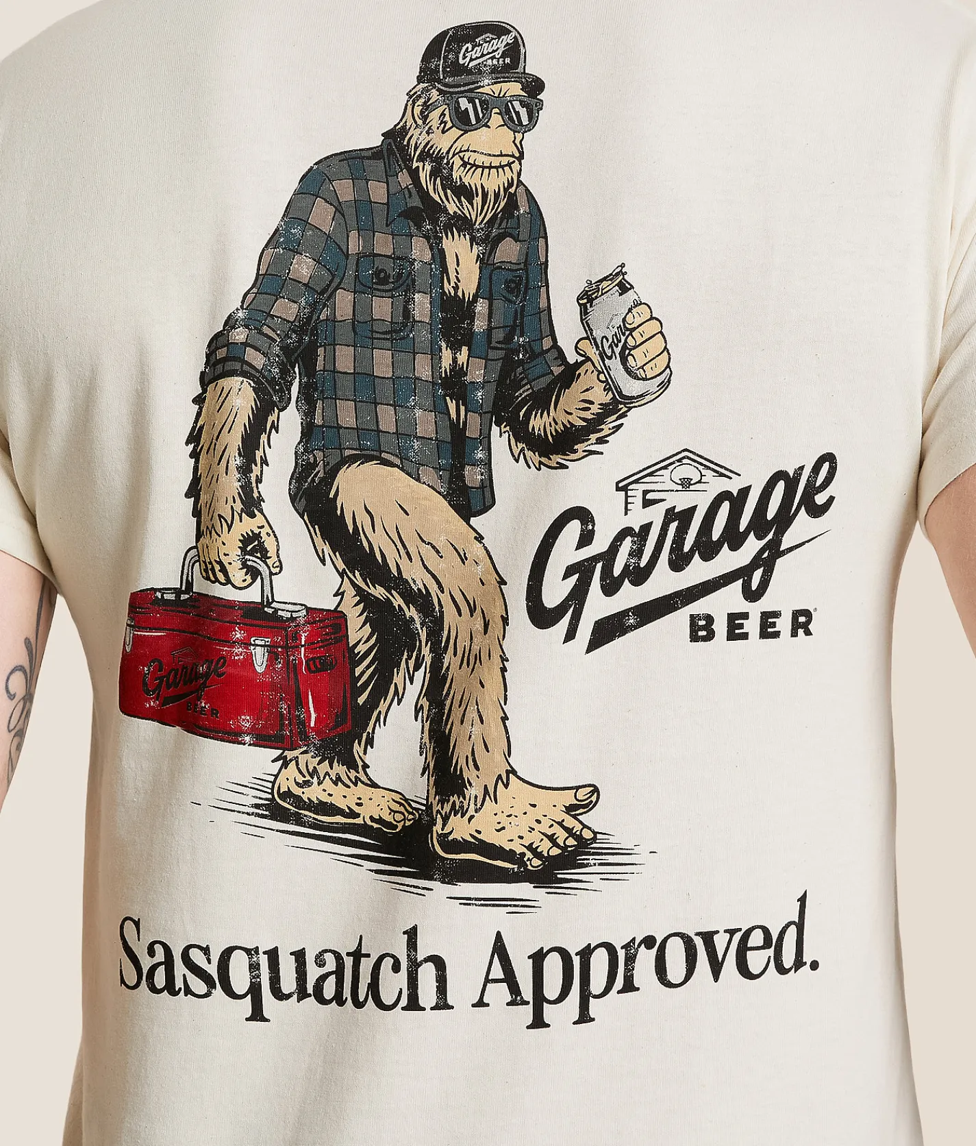 American Needle Garage Beer Sasquatch T-Shirt Natural