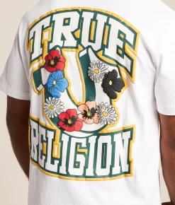 Tops|Graphic T-Shirts | True Religion Garden T-Shirt Optic White