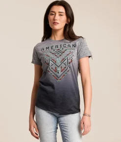 American Fighter Garrison T-Shirt Heather Grey With Red Best