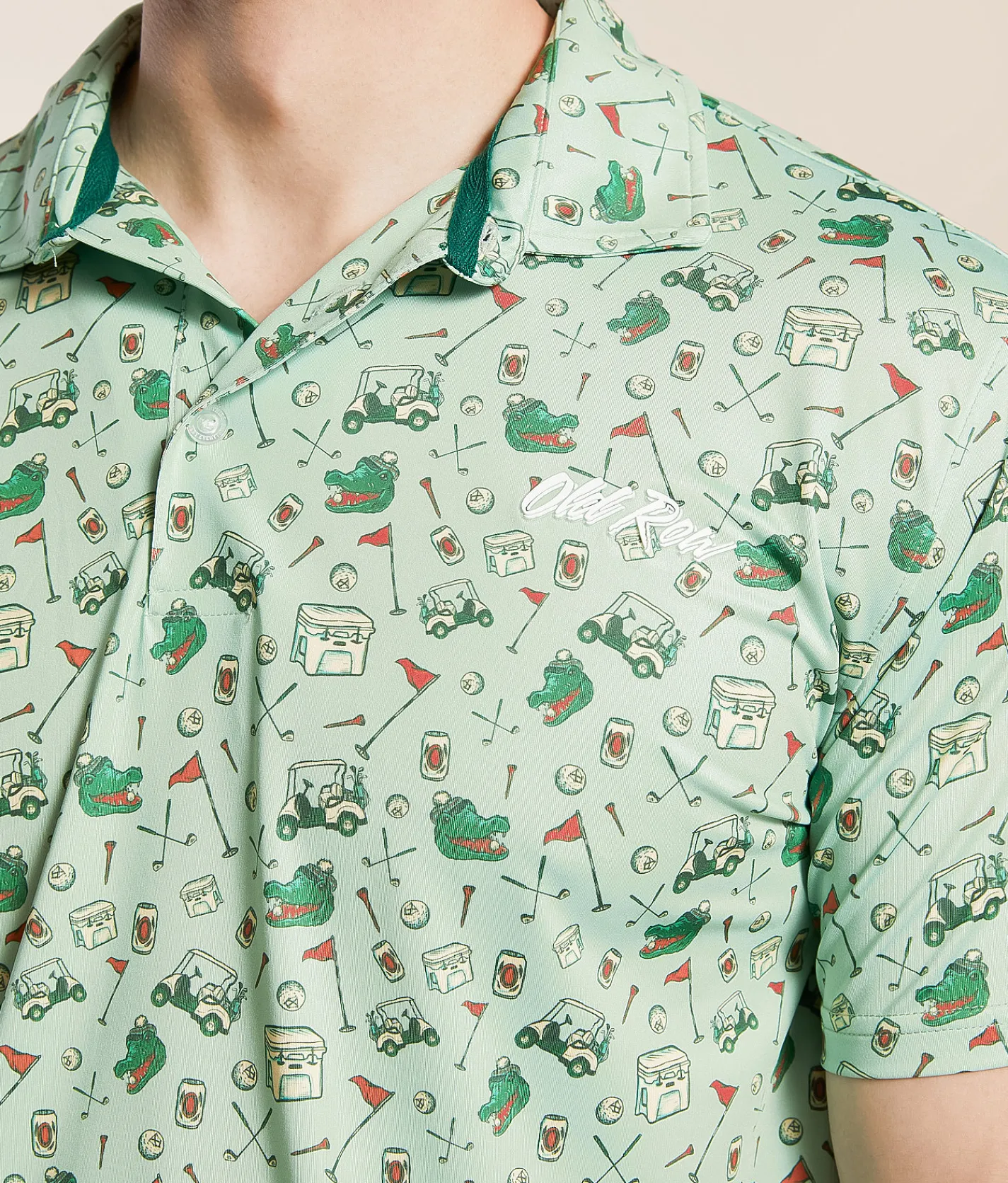 Activewear | Old Row Gator Golf Polo Green