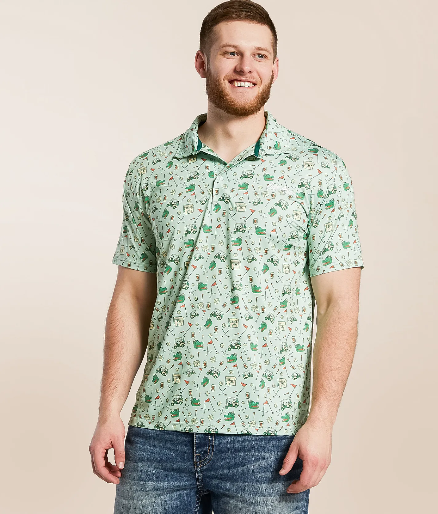 Activewear | Old Row Gator Golf Polo Green