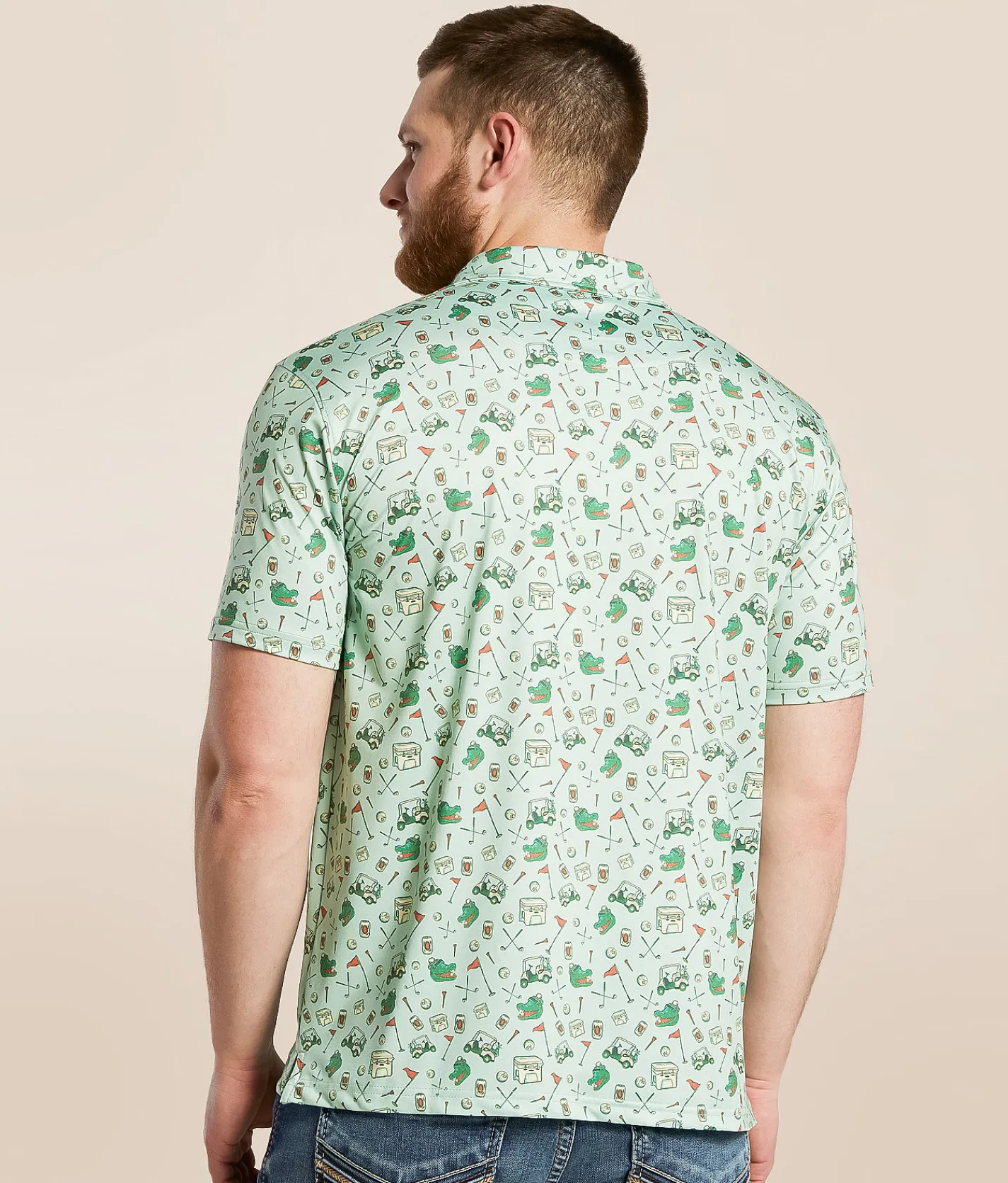 Activewear | Old Row Gator Golf Polo Green
